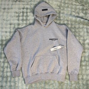 Essentials Heather Gray Men's Hoodie